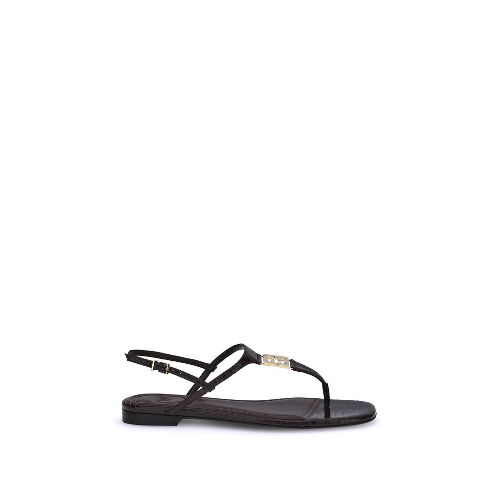 Fendi Multicolor Calf Leather Bos Taurus Flat Women's Sandals