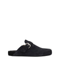 Isabel Marant Black Leather Men's Slippers