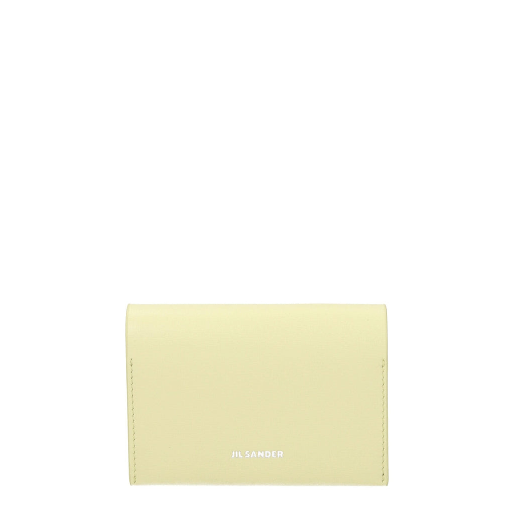 Jil Sander Yellow Leather Women's Cardholder
