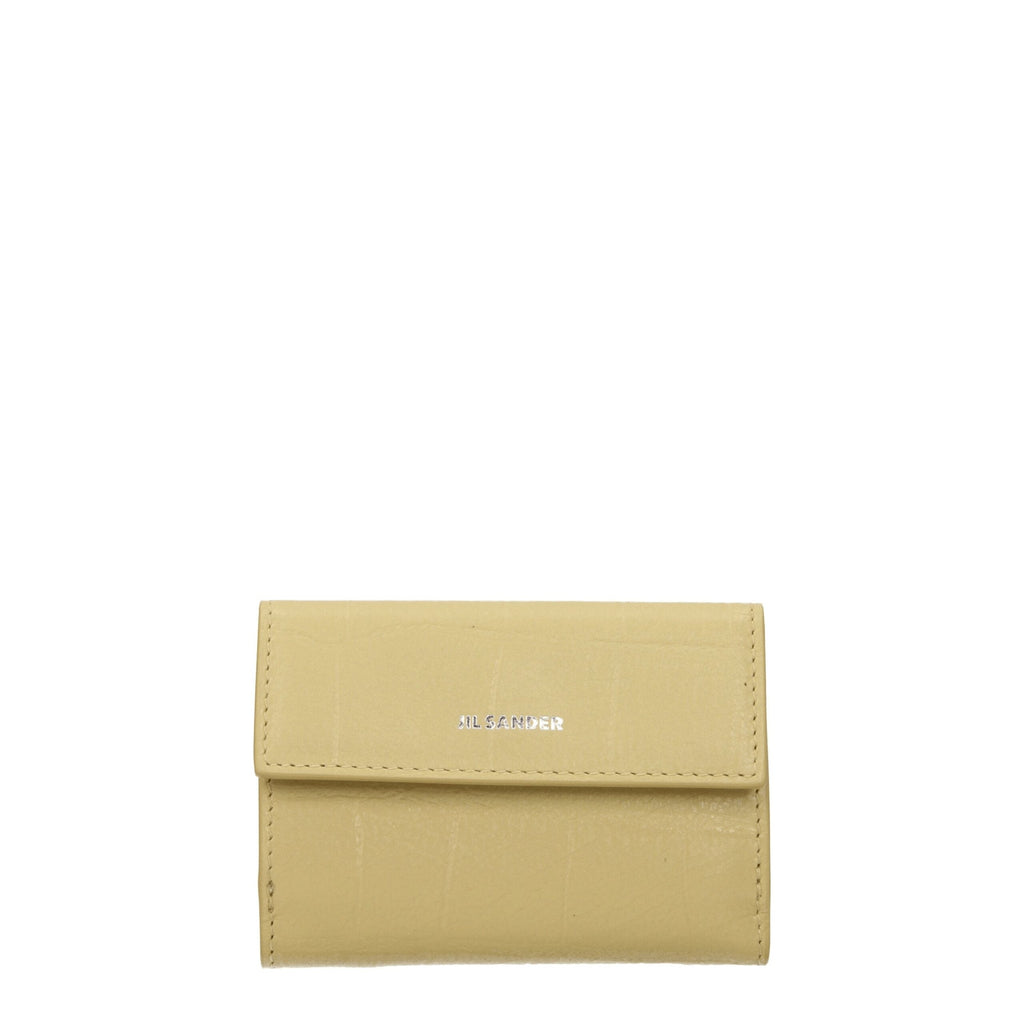 Jil Sander Yellow Leather Women's Wallet