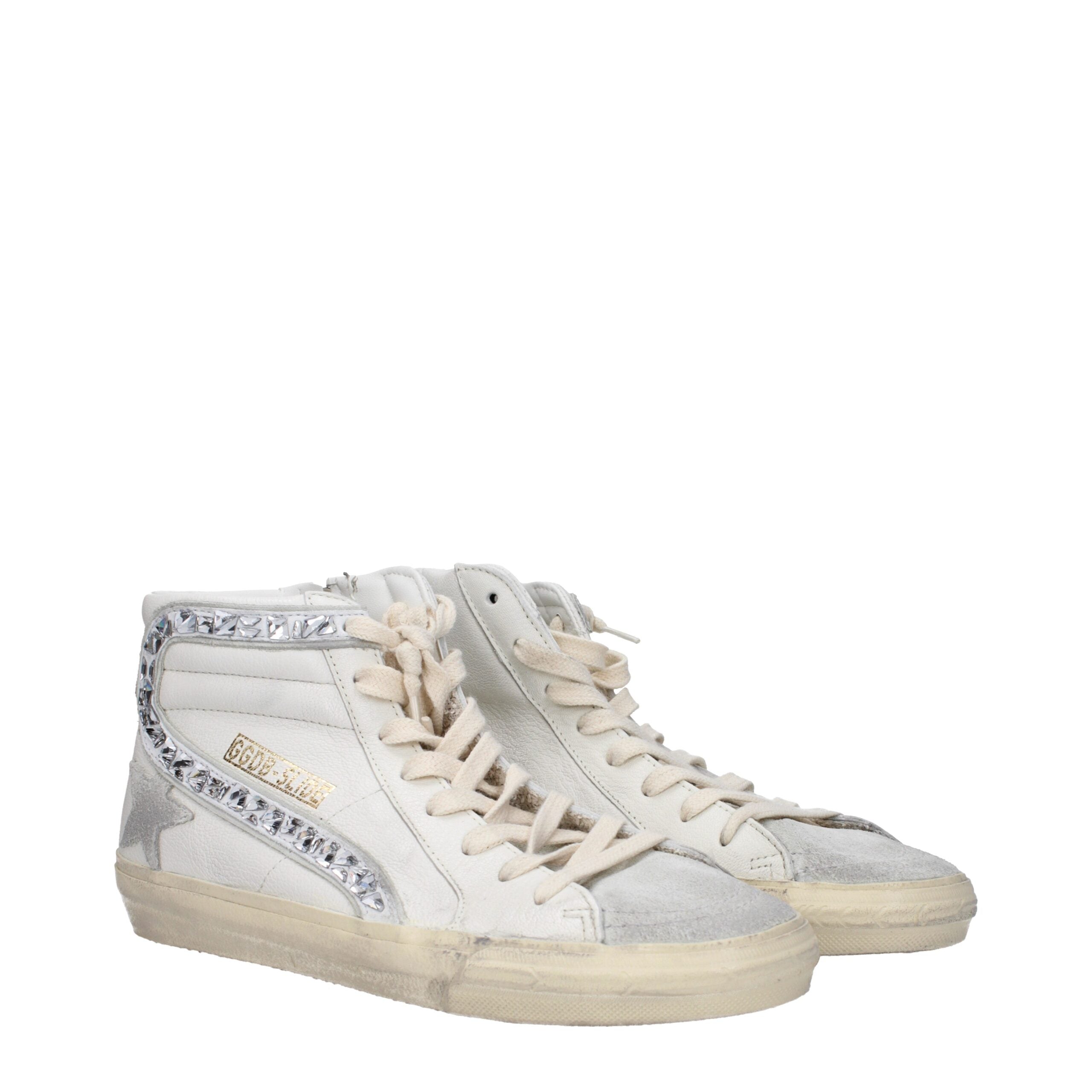 Golden Goose White Leather High Top Women's Sneakers