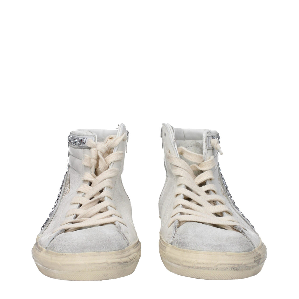 Golden Goose White Leather High Top Women's Sneakers