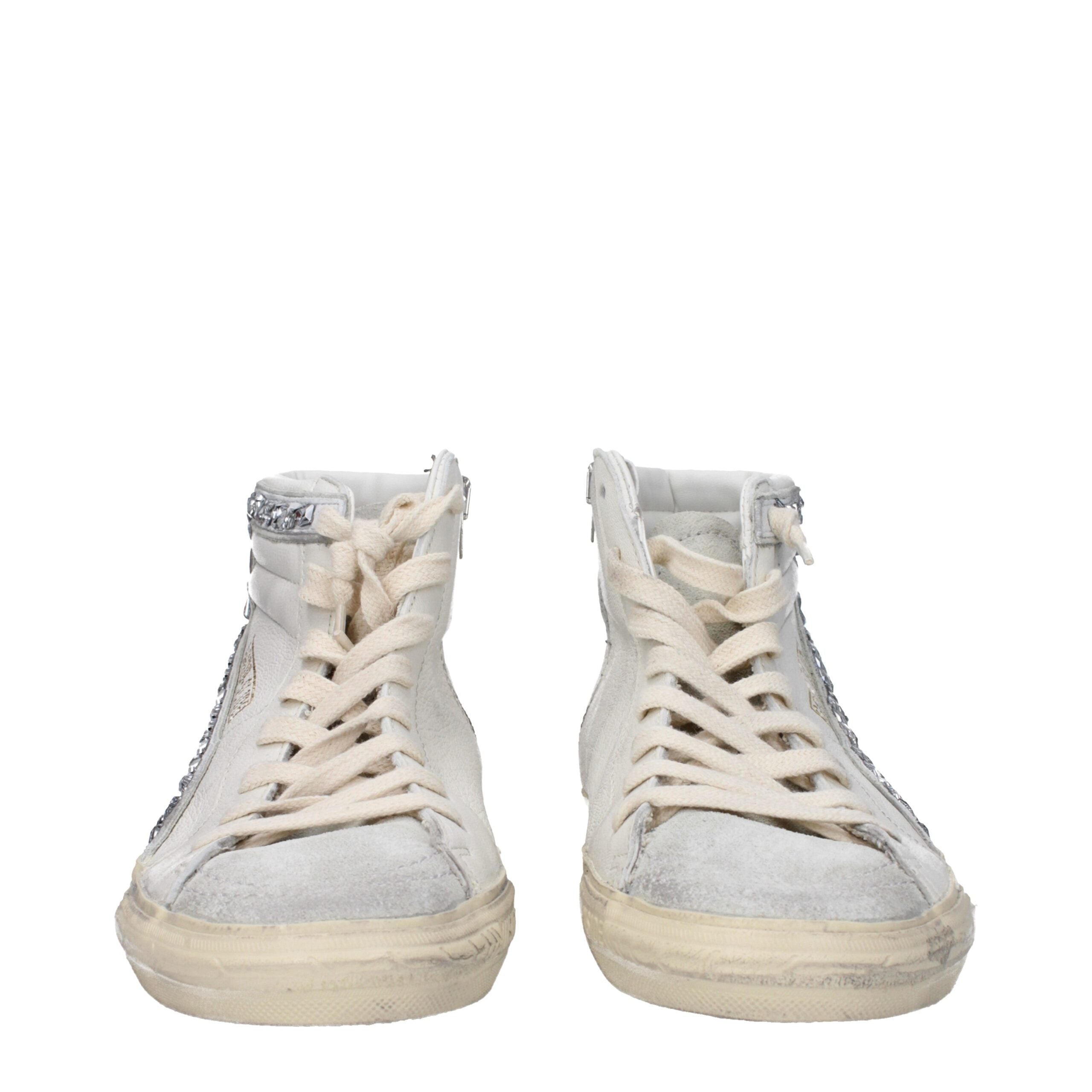 Golden Goose White Leather High Top Women's Sneakers