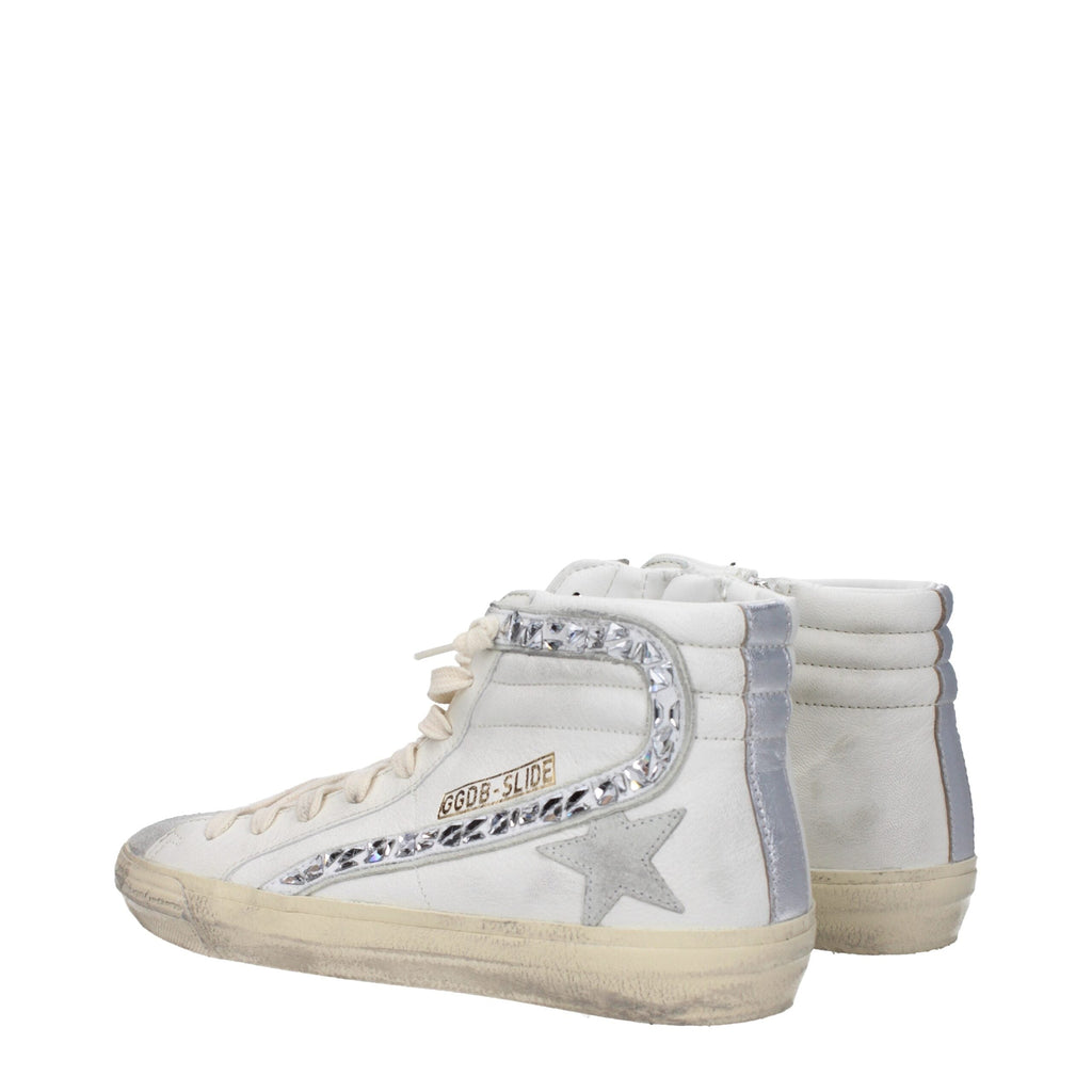 Golden Goose White Leather High Top Women's Sneakers
