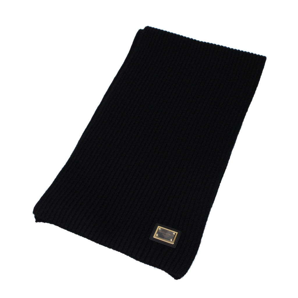 Dolce & Gabbana Black Cashmere Men's Scarf