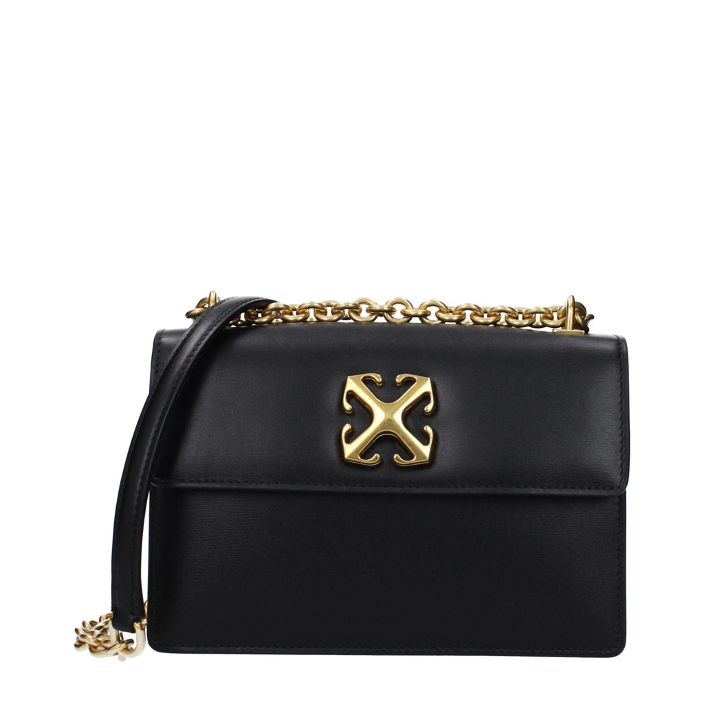 Off-White Black Leather Crossbody Women's Bag