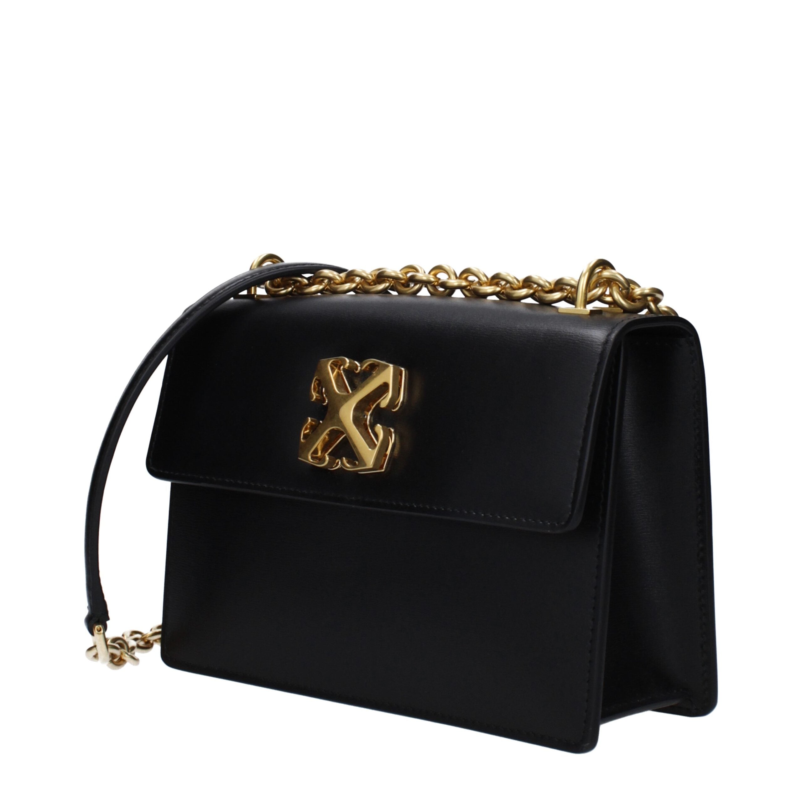 Off-White Black Leather Crossbody Women's Bag