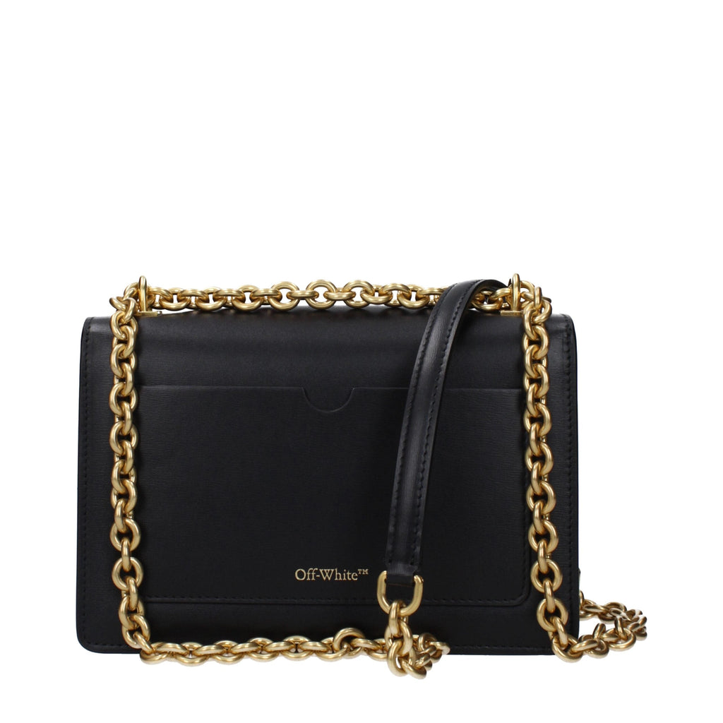Off-White Black Leather Crossbody Women's Bag