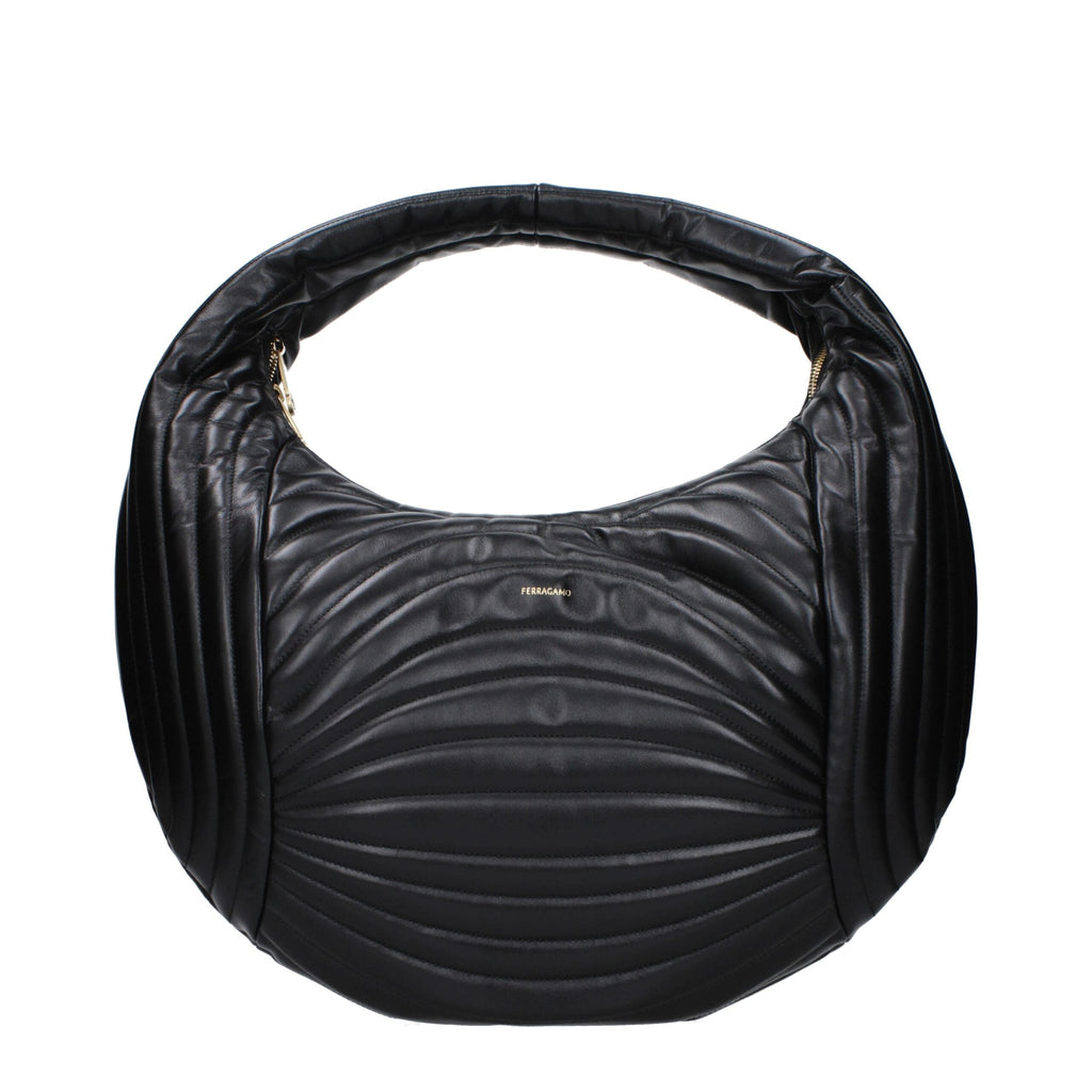 Salvatore Ferragamo Black Leather Women's Handbag