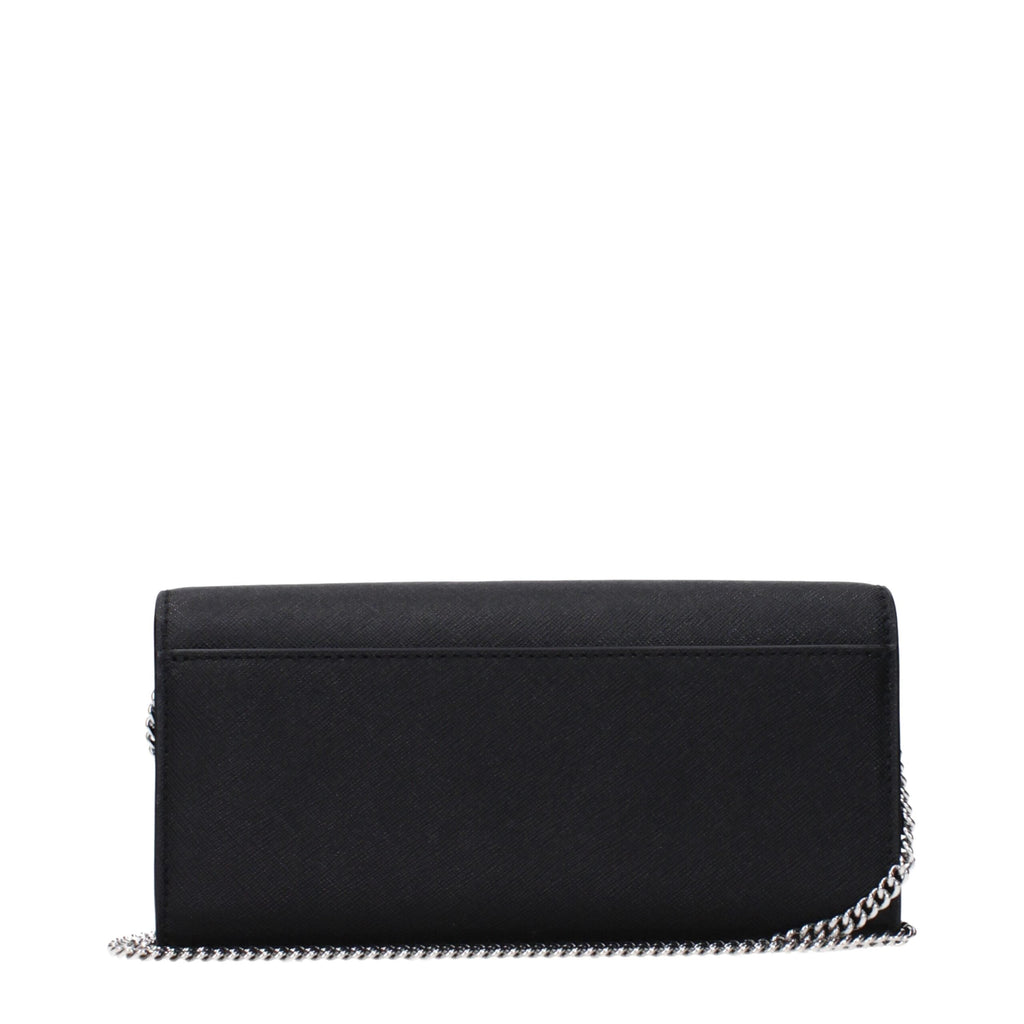 Tory Burch Black Leather Clutch Women's Bag