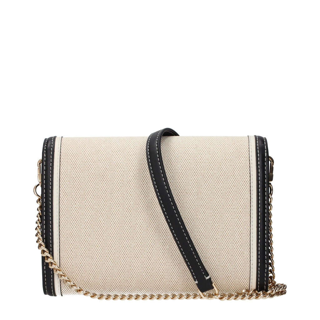 Tory Burch Beige Fabric Clutch Women's Bag