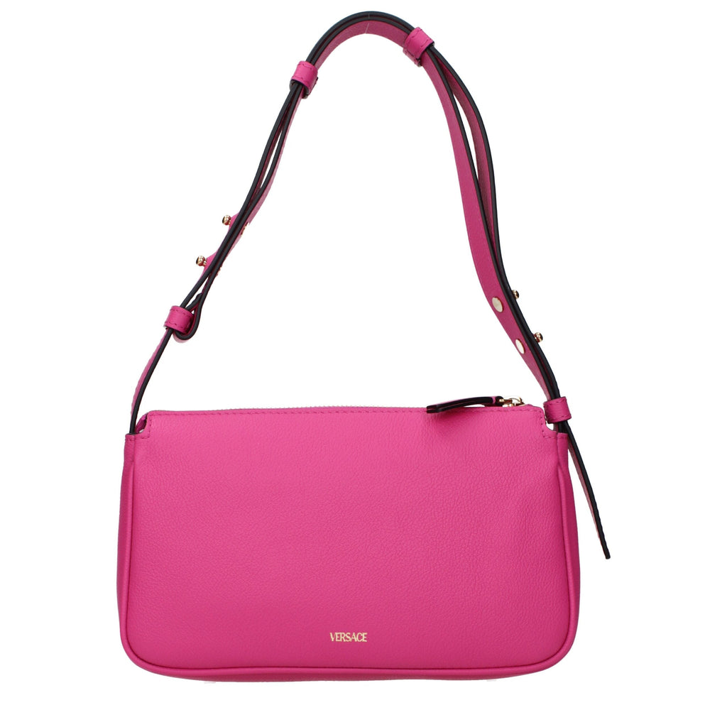 Versace Pink Leather Shoulder Women's Bag
