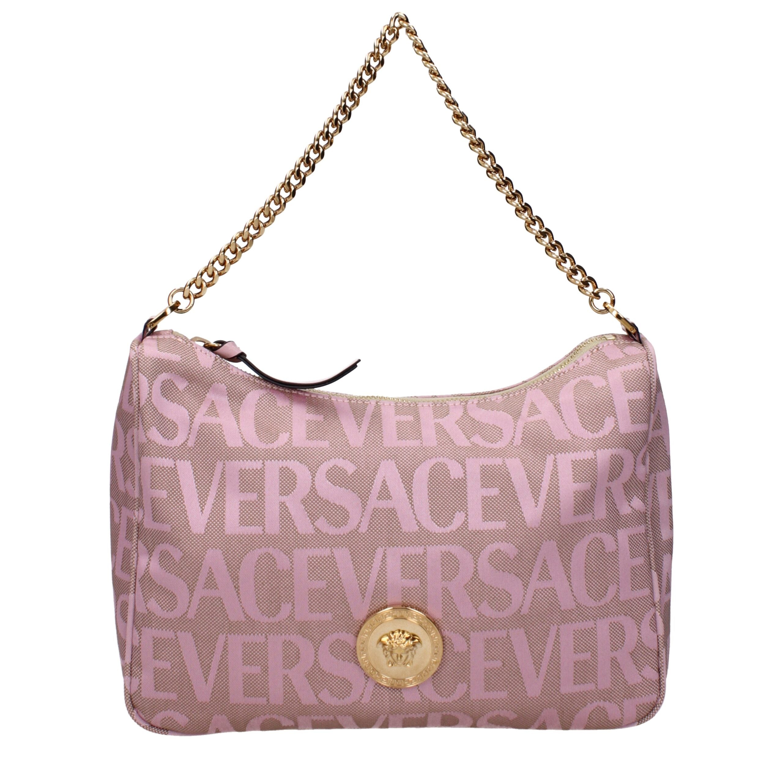 Versace Beige Fabric Women's Handbag