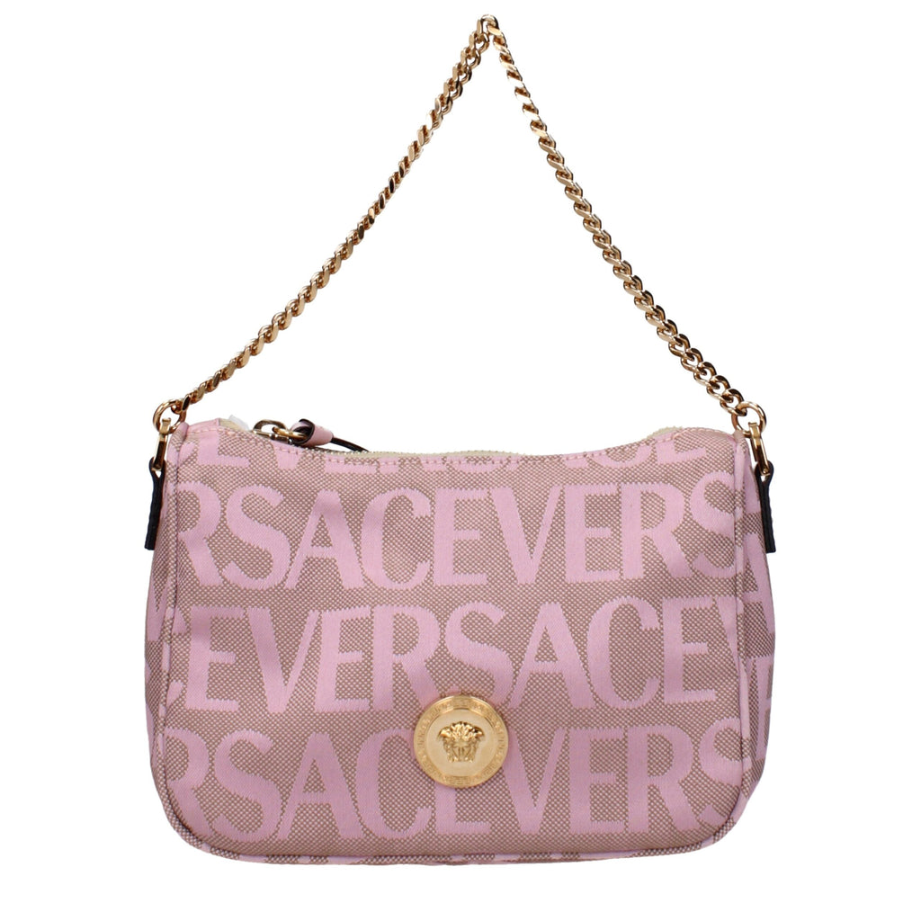 Versace Pink Fabric Women's Handbag
