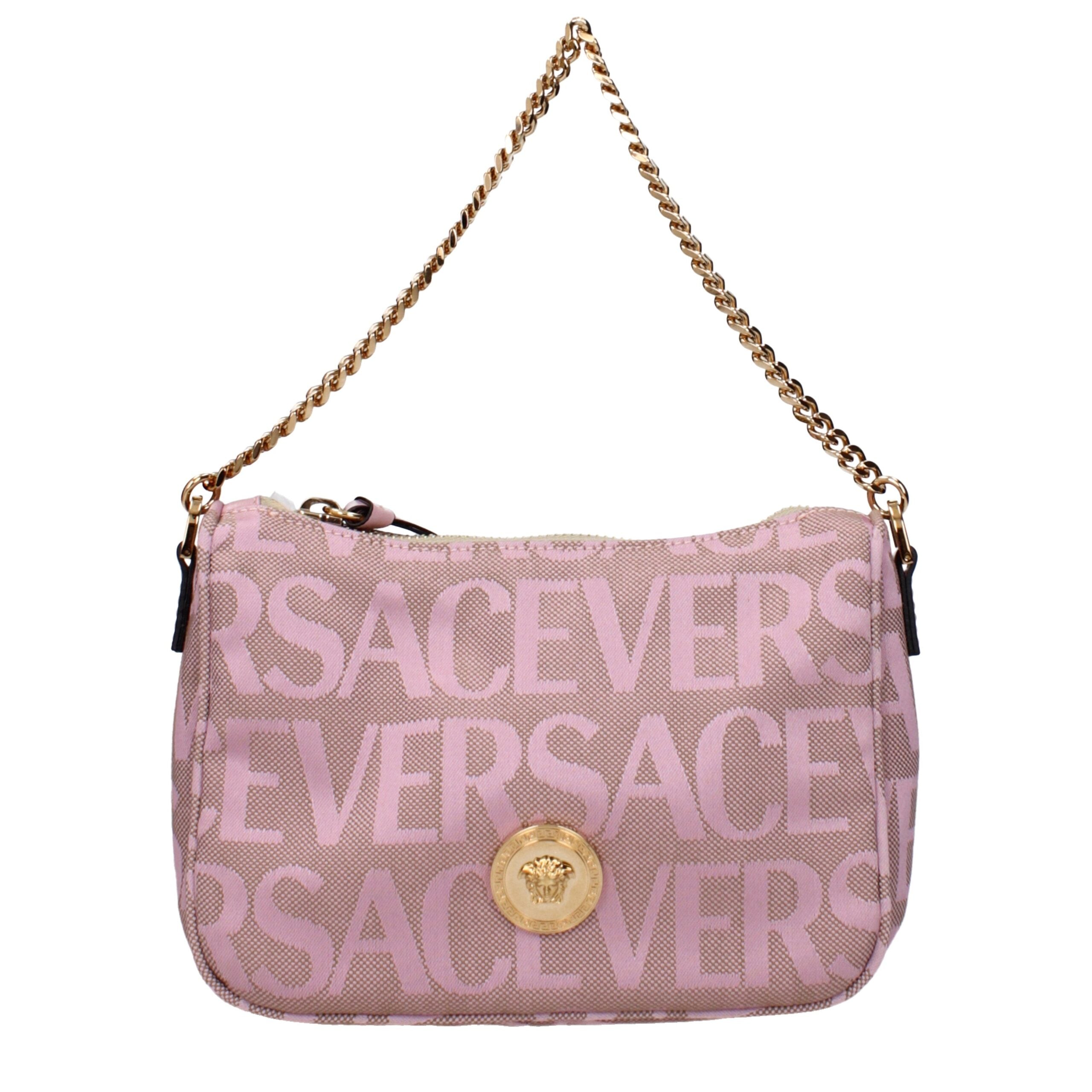 Versace Pink Fabric Women's Handbag