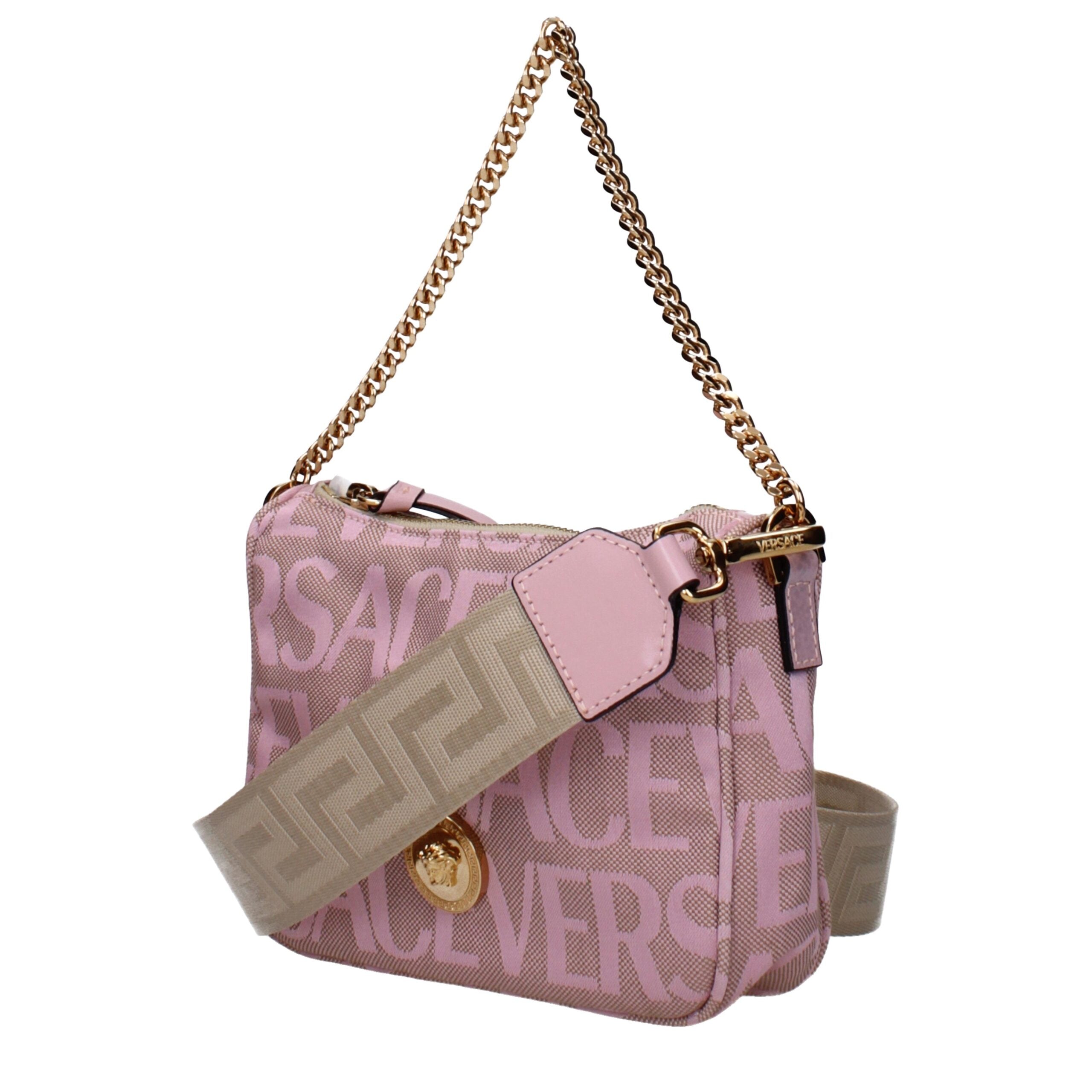 Versace Pink Fabric Women's Handbag