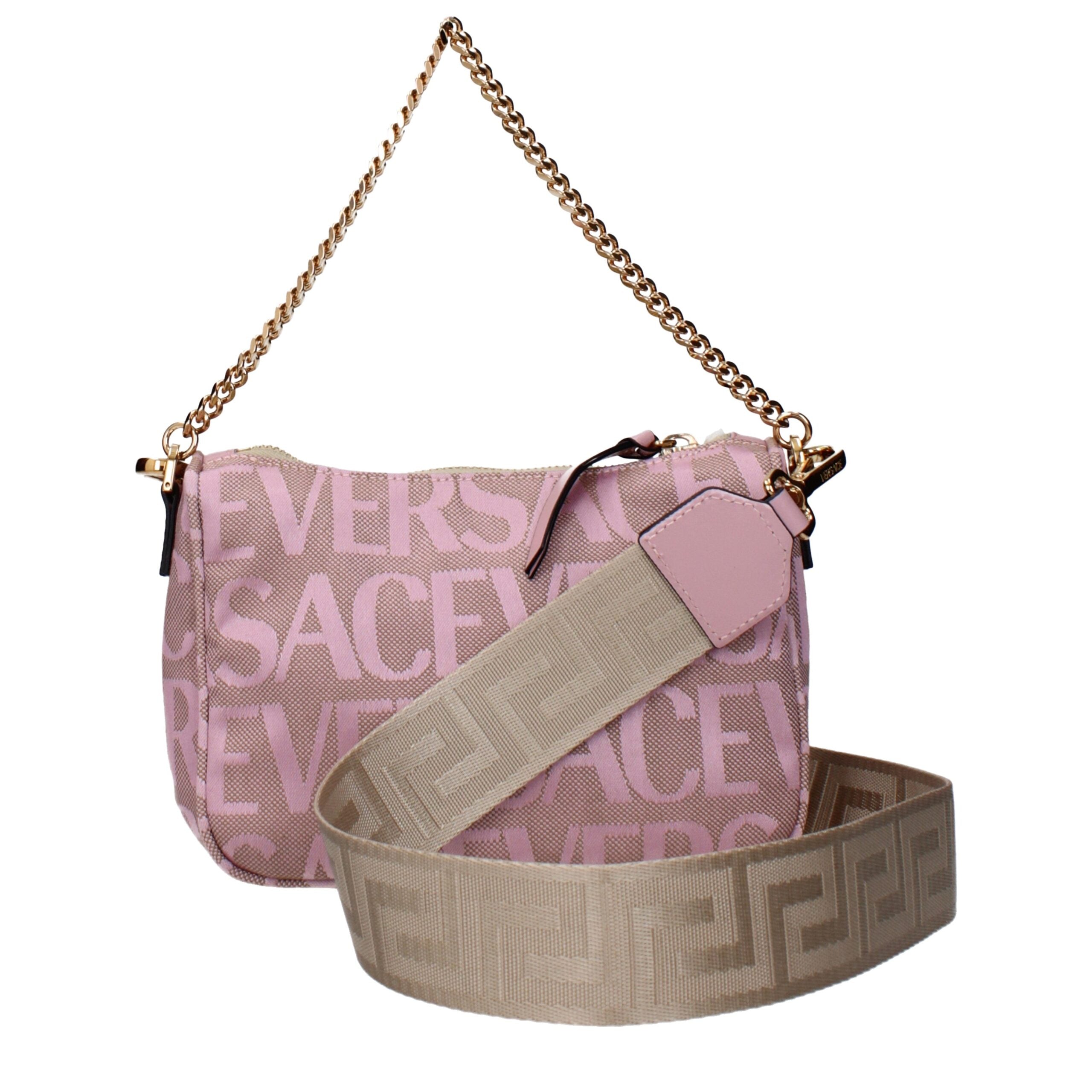 Versace Pink Fabric Women's Handbag
