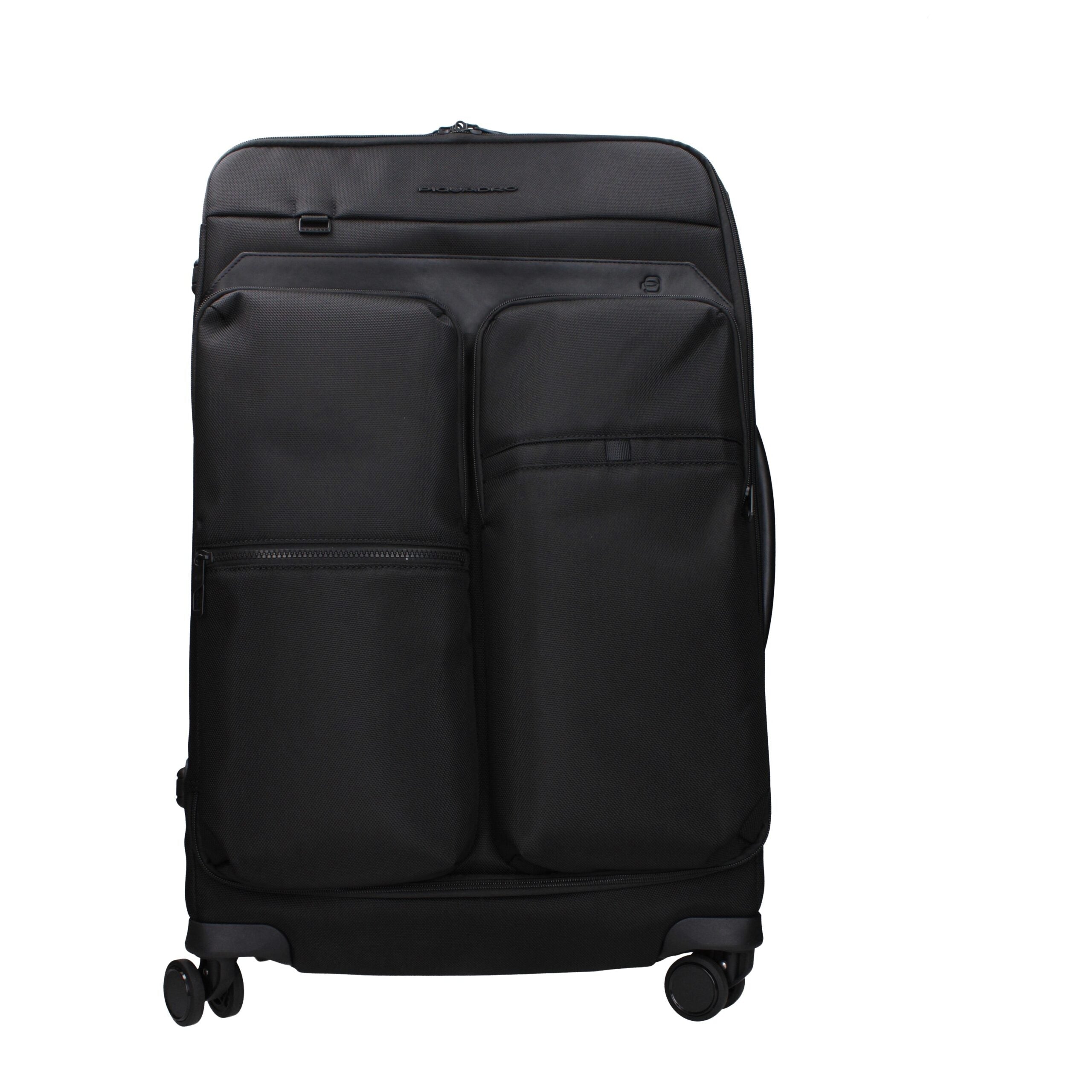 Piquadro Black Fabric Luggage And Men's Travel