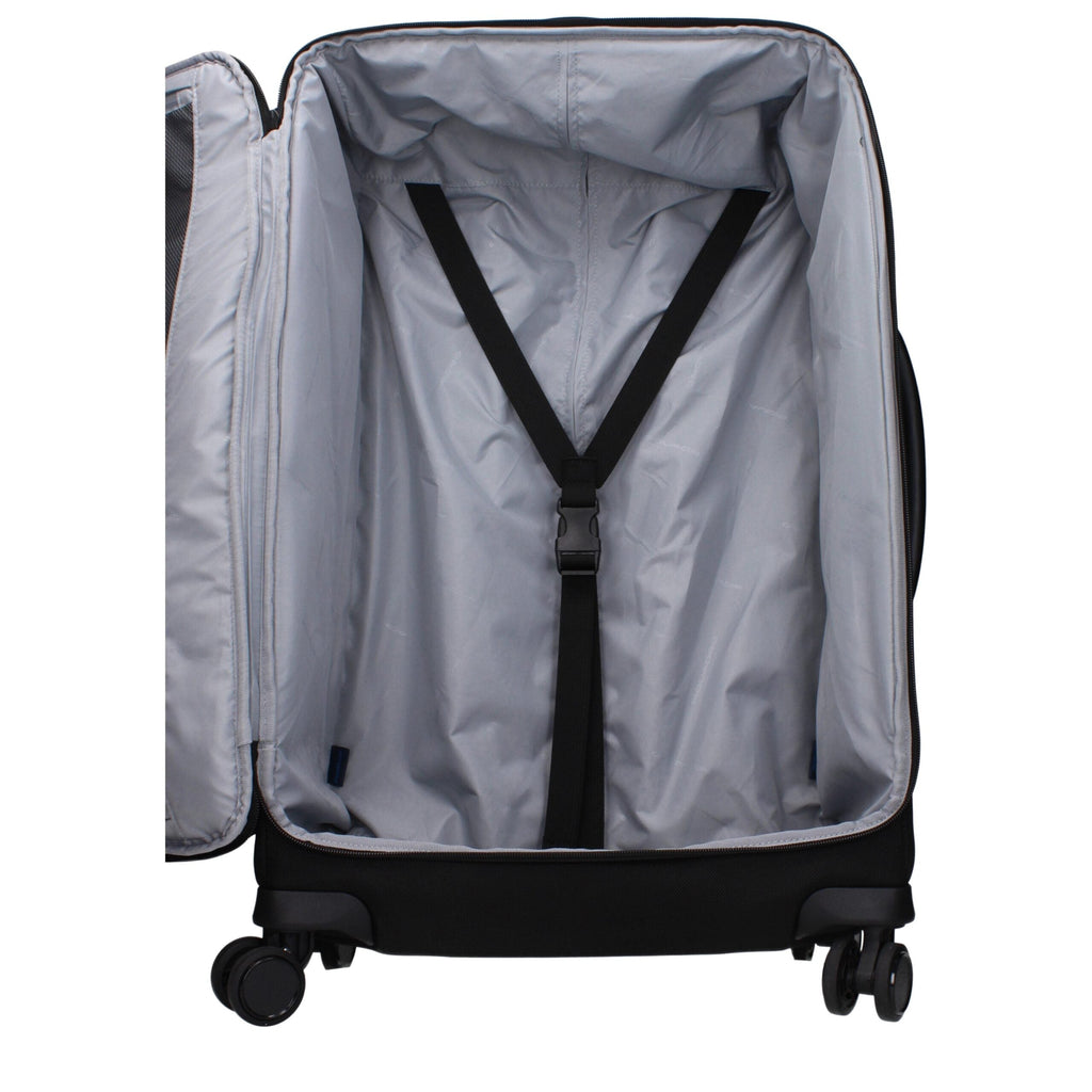 Piquadro Black Fabric Luggage And Men's Travel