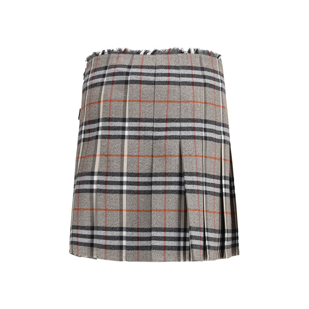 Burberry Gray Wool Mini Women's Skirt
