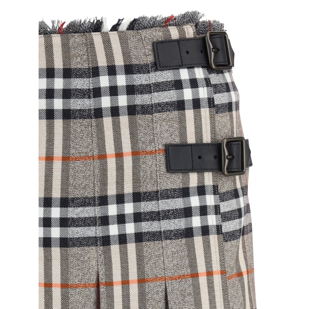 Burberry Gray Wool Mini Women's Skirt