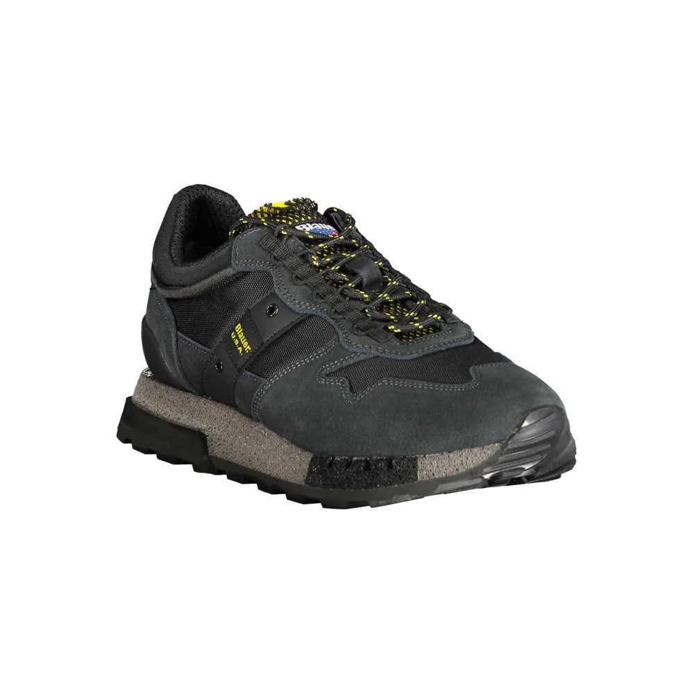 Blauer Black Polyurethane Men Men's Sneaker