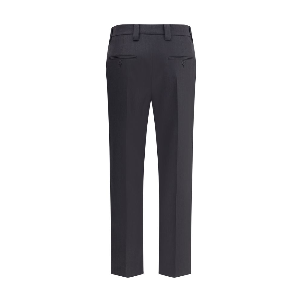Prada Gray Fleece Wool Dress Women's Pants