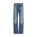 Prada Blue Cotton Straight-Leg Women's Jeans