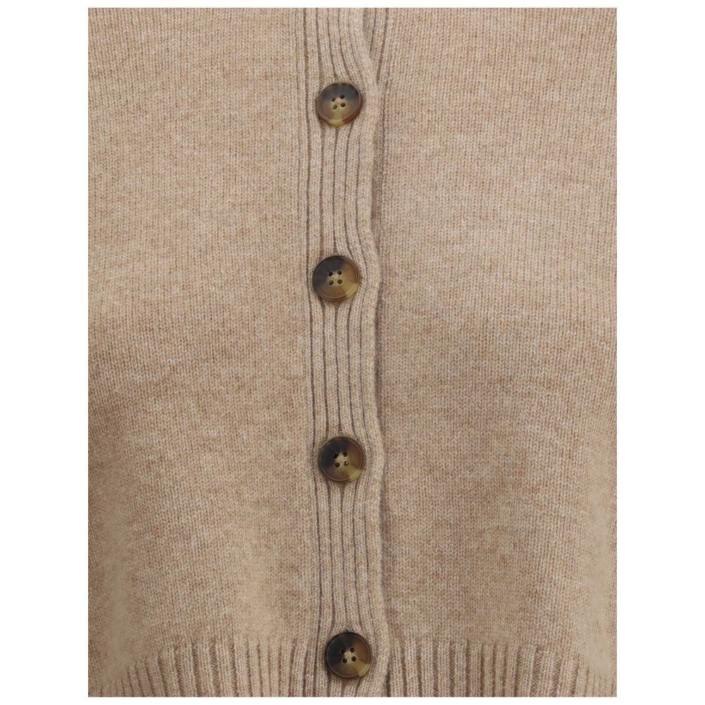Loulou De Saison Beige Cashmere Women's Cardigan