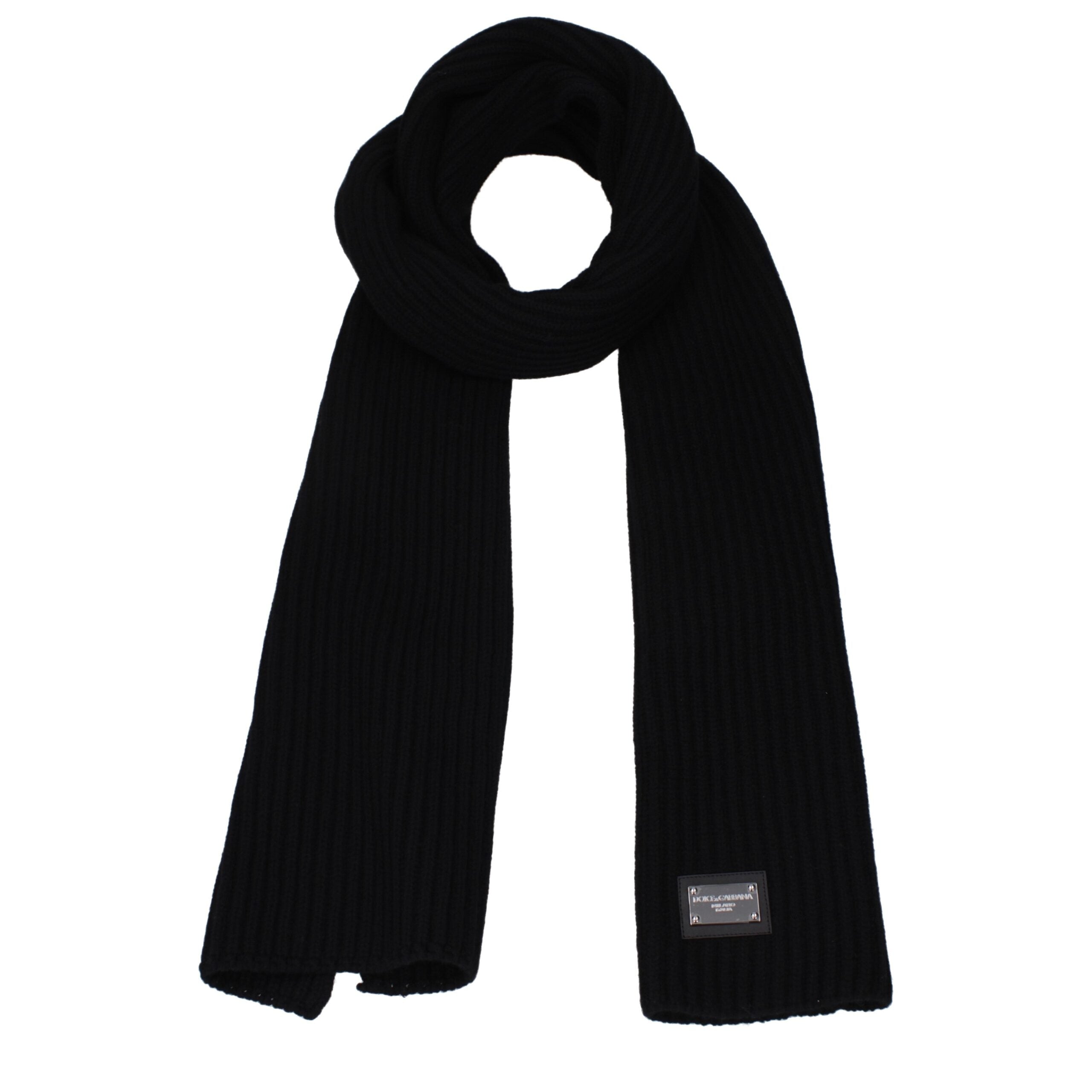Dolce & Gabbana Black Wool Men's Scarf
