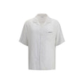 Alexander McQueen White Viscose Pattern Men's Shirt