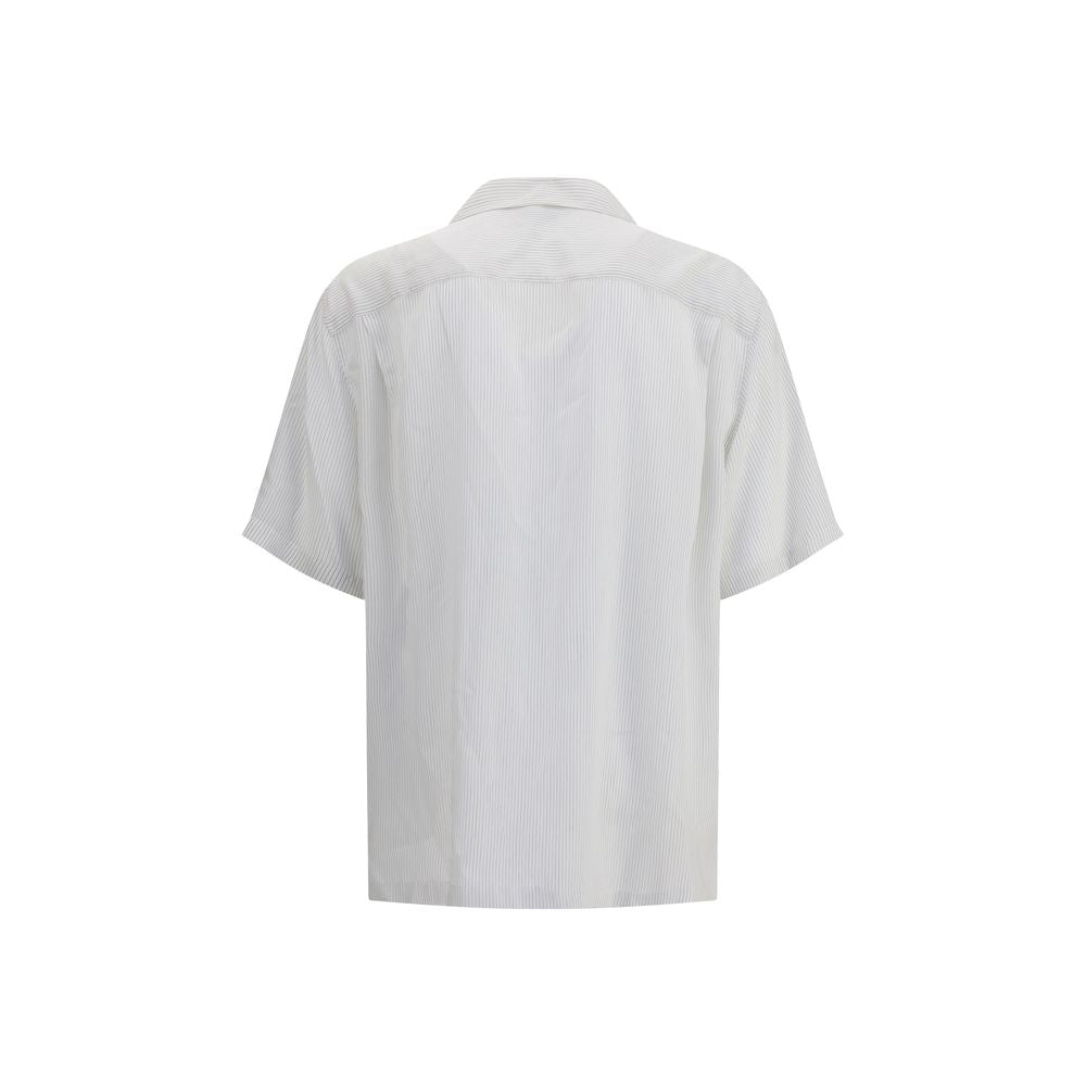 Alexander McQueen White Viscose Pattern Men's Shirt