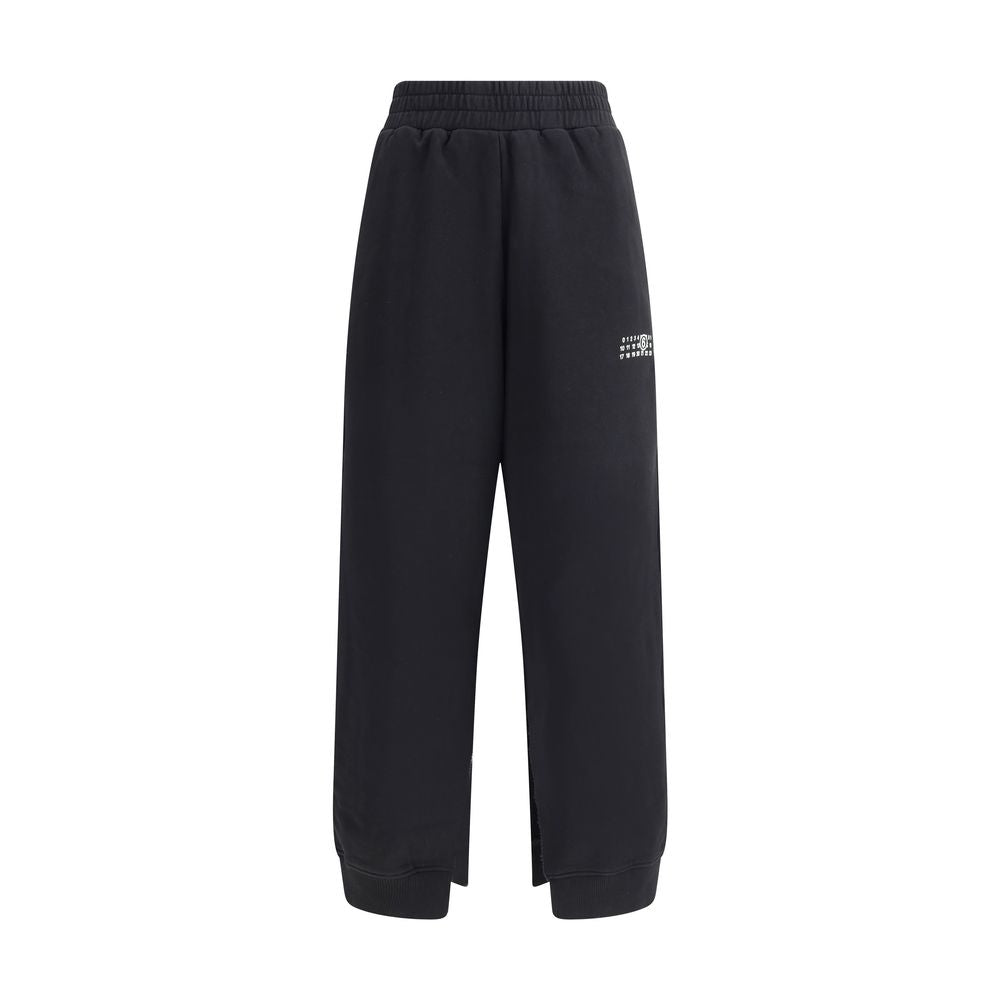 MM6 Black Cotton Joggers (Workout Women's Pants)
