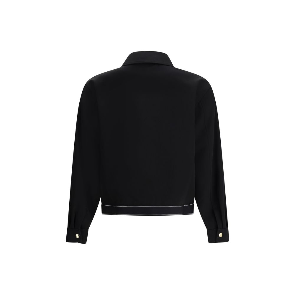 Casablanca Black Wool Full-Length Men's Jacket