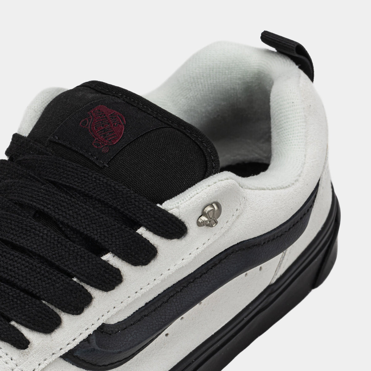 Exclusive Knu Skool Mens Skate Shoes (White/Black) Final Sale — 3.5 — Side View