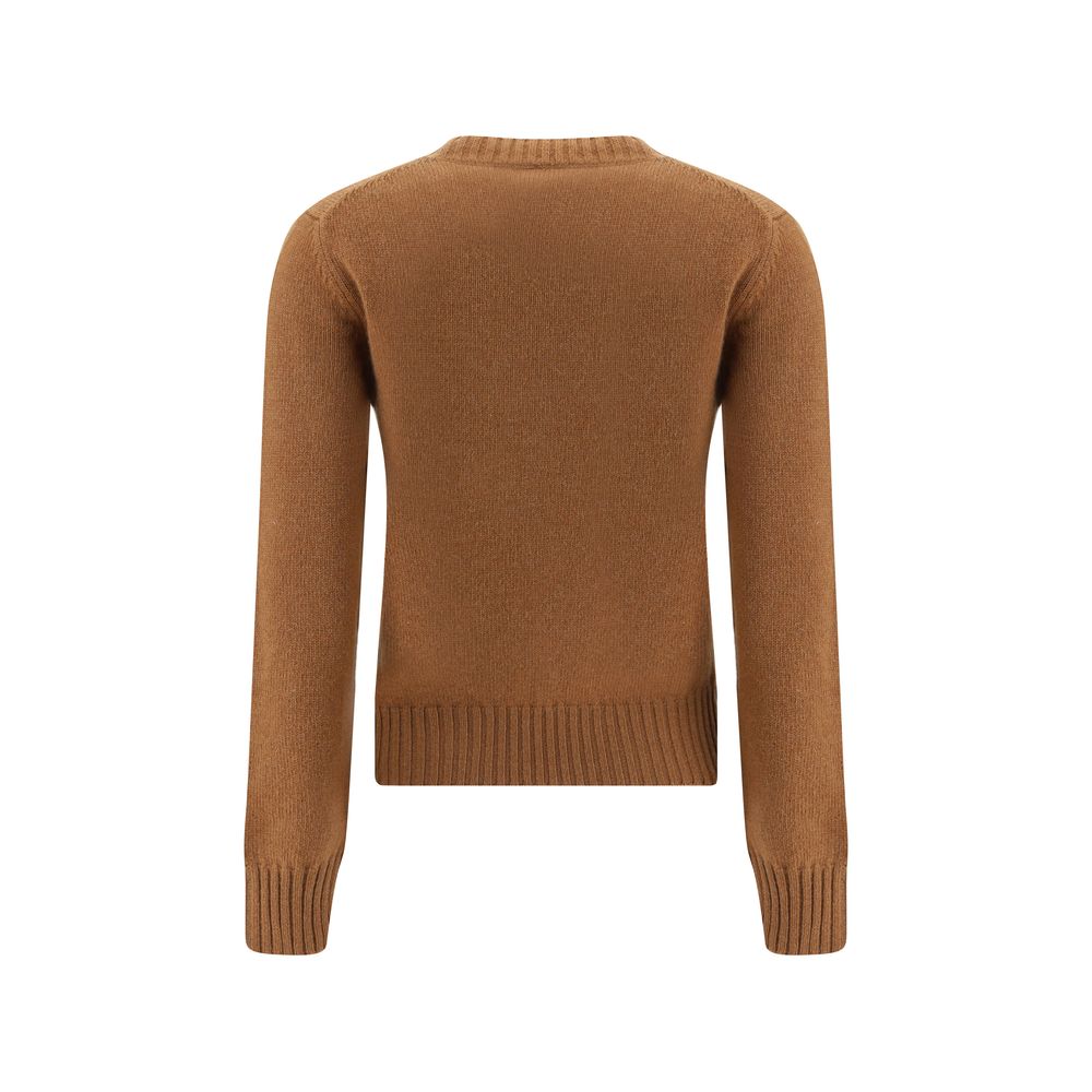 Ami Paris Brown Cashmere Women's Sweatshirt