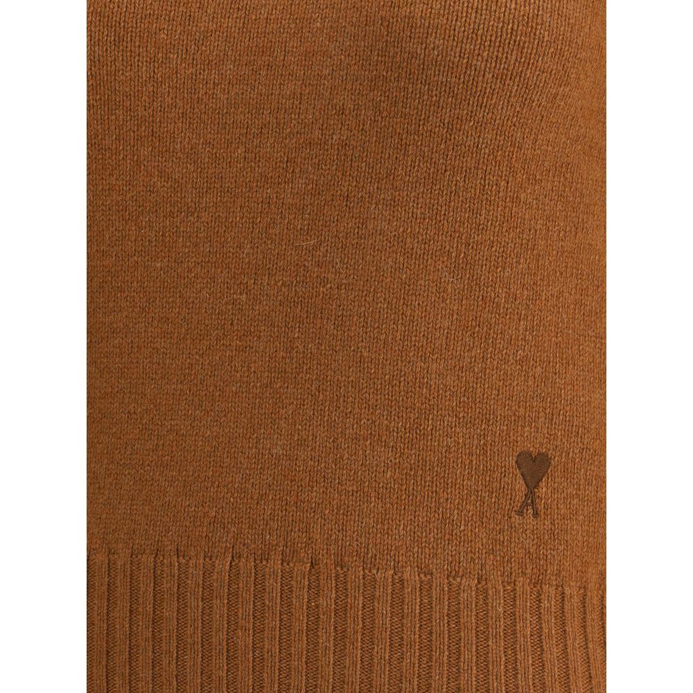 Ami Paris Brown Cashmere Women's Sweatshirt