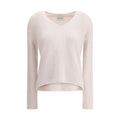Forte_Forte White Wool Cashmere Women's Sweater