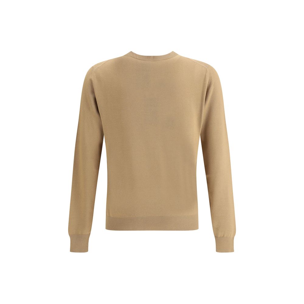 Fendi Beige Fleece Wool Men's Sweatshirt
