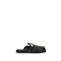 Moschino Black Calf Leather Bos Taurus Women's Mules