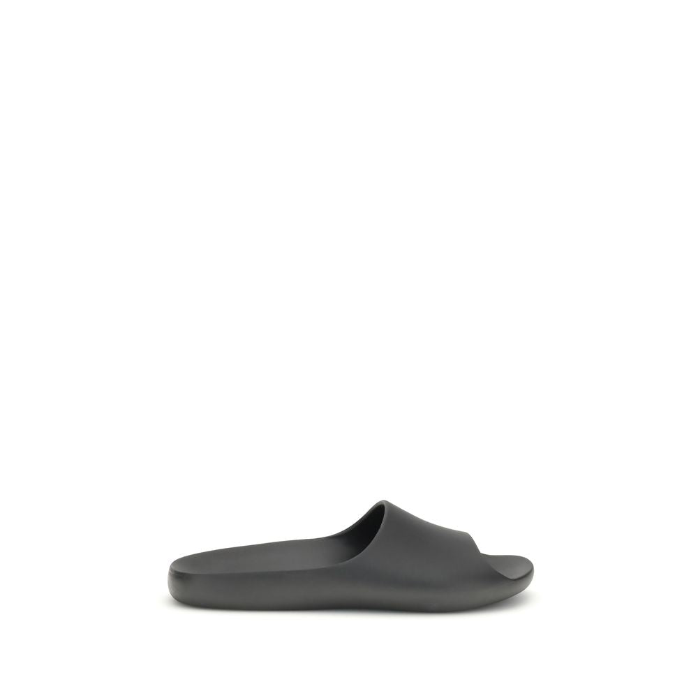 The Row Black Rubber Women's Slippers