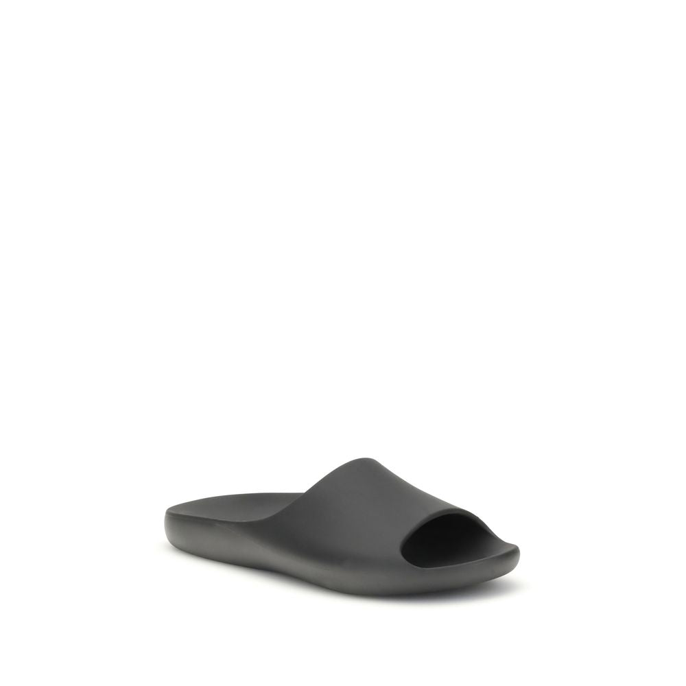 The Row Black Rubber Women's Slippers