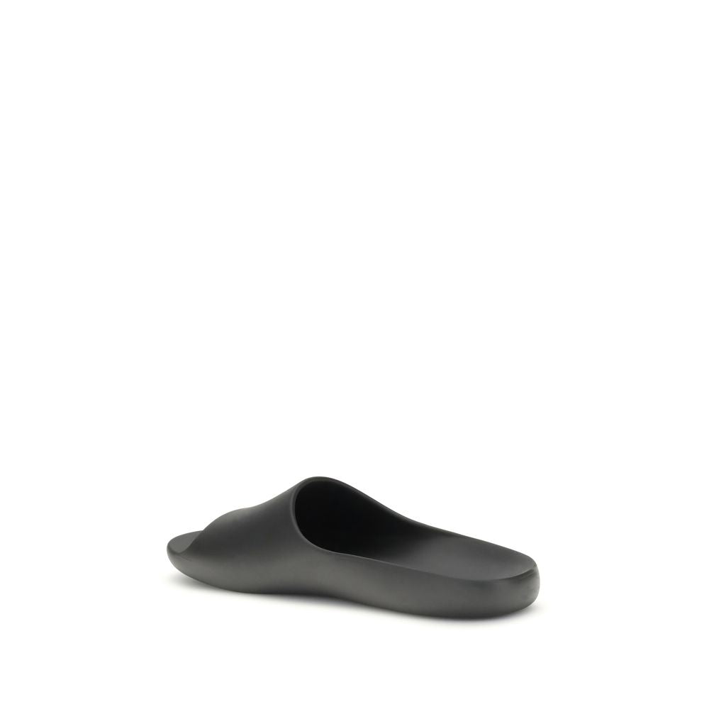 The Row Black Rubber Women's Slippers