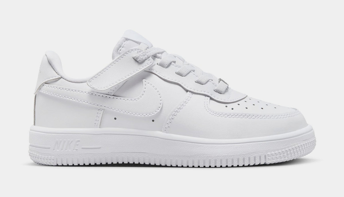 Exclusive Force 1 Low EasyOn Preschool Lifestyle Shoes (White) — 8C — Front View