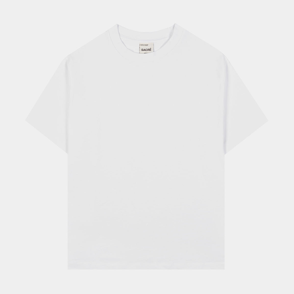 Exclusive Solid Tee Womens Short Sleeve Shirt (White) — XS — Front View
