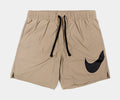 Exclusive XL Swoosh 7" Volley Short Mens Shorts (Khaki/Black) — S — Front View