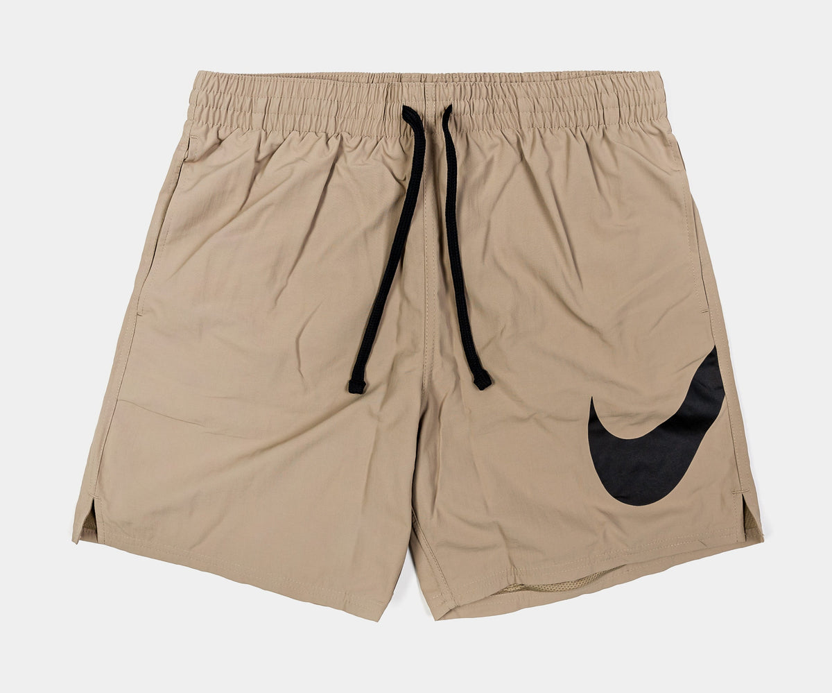 Exclusive XL Swoosh 7" Volley Short Mens Shorts (Khaki/Black) — S — Front View