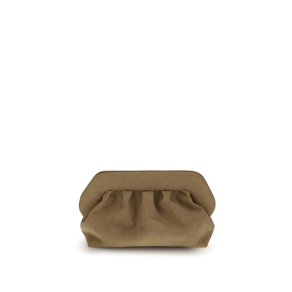 THEMOIRè Beige Other Fibres Clutch Women's Bag