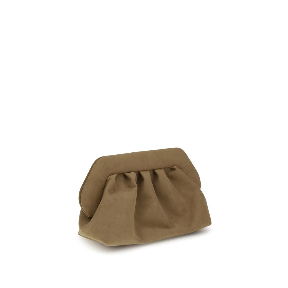 THEMOIRè Beige Other Fibres Clutch Women's Bag