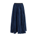 Sara Roka Blue Polyester Midi Women's Skirt